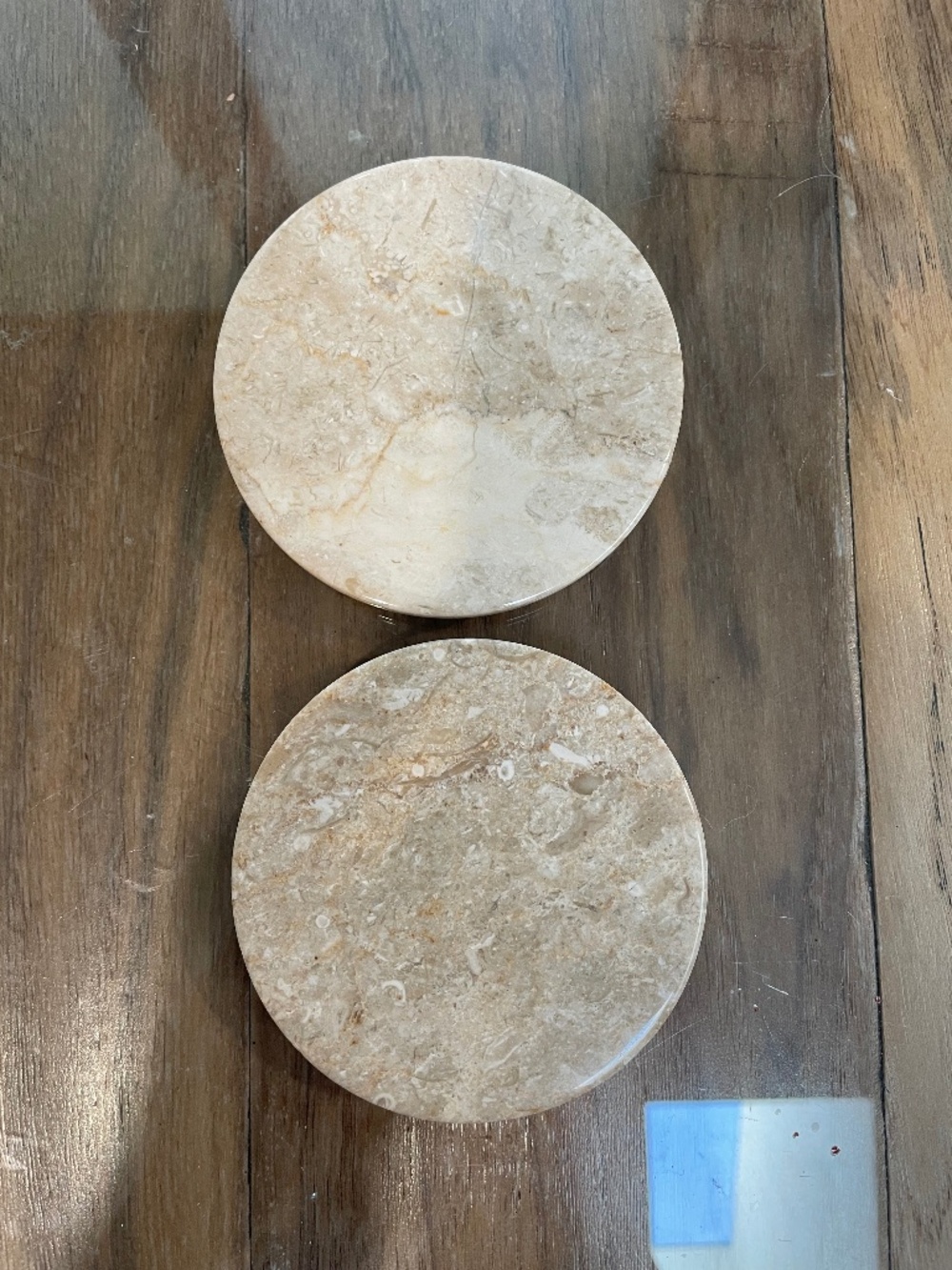 New Set of 2 Solid Stone Coasters